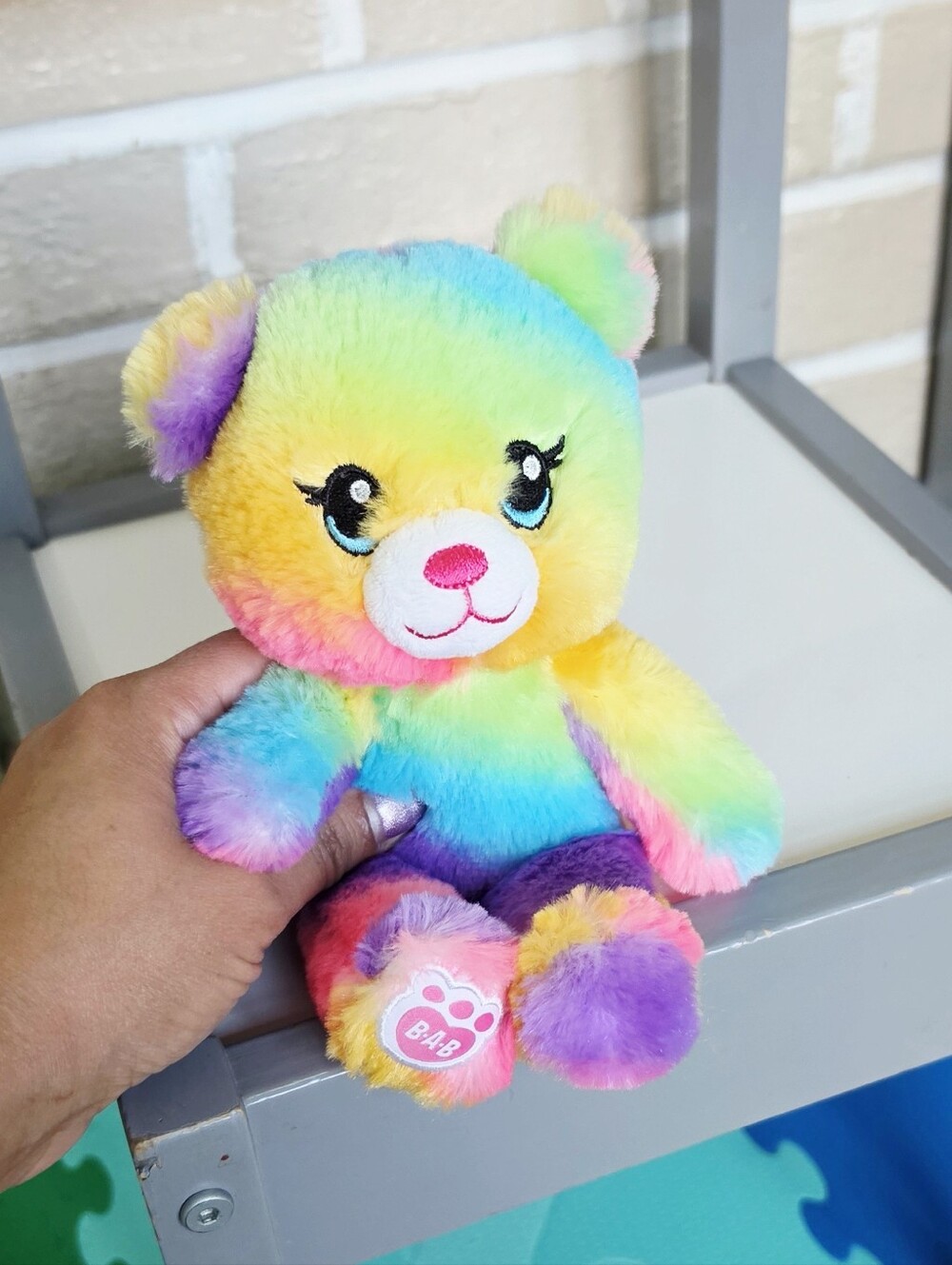 Build A Bear Mini Rainbow Bear Plush B.A.B